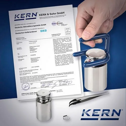 Certificat d'étalonnage Kern DAkkS pour balances de comptage balances de référence ≤ 50 kg balances de quantité &...