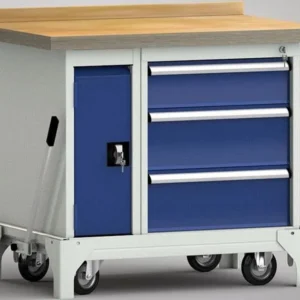 Etabli professionnel mobile KLW - 1000 x 700 x 871 mm L x l x H WPB95N-1000M45-E7046 se fournir à bas prix