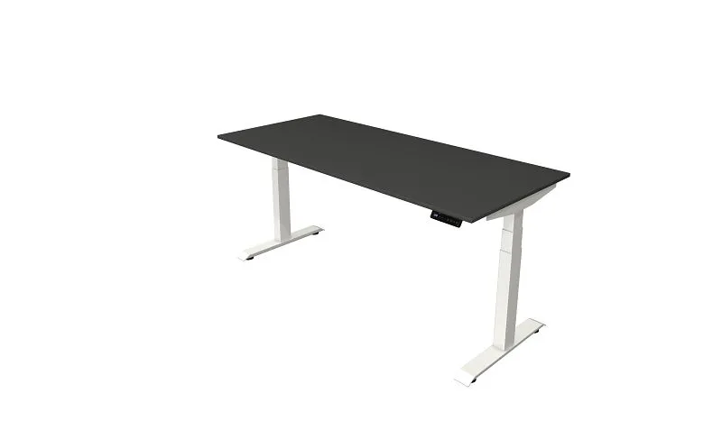 Kerkmann table debout/assise Move 4 nouveau 180 x 80 cm cadre blanc plateau anthracite 10090713 acquérir à bas prix