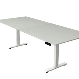 Kerkmann table debout/assise Move 4 nouveau 250 x 100 cm cadre blanc plateau gris évident 10091211 acquérir à bas prix