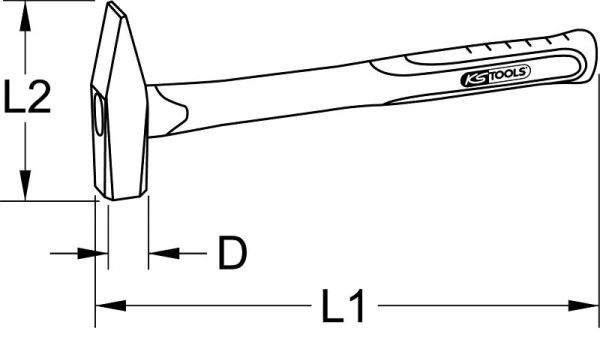 Marteau de mécanicien KS Tools avec manche en fibre de verre 300g 142.1331 obtenir à bas prix