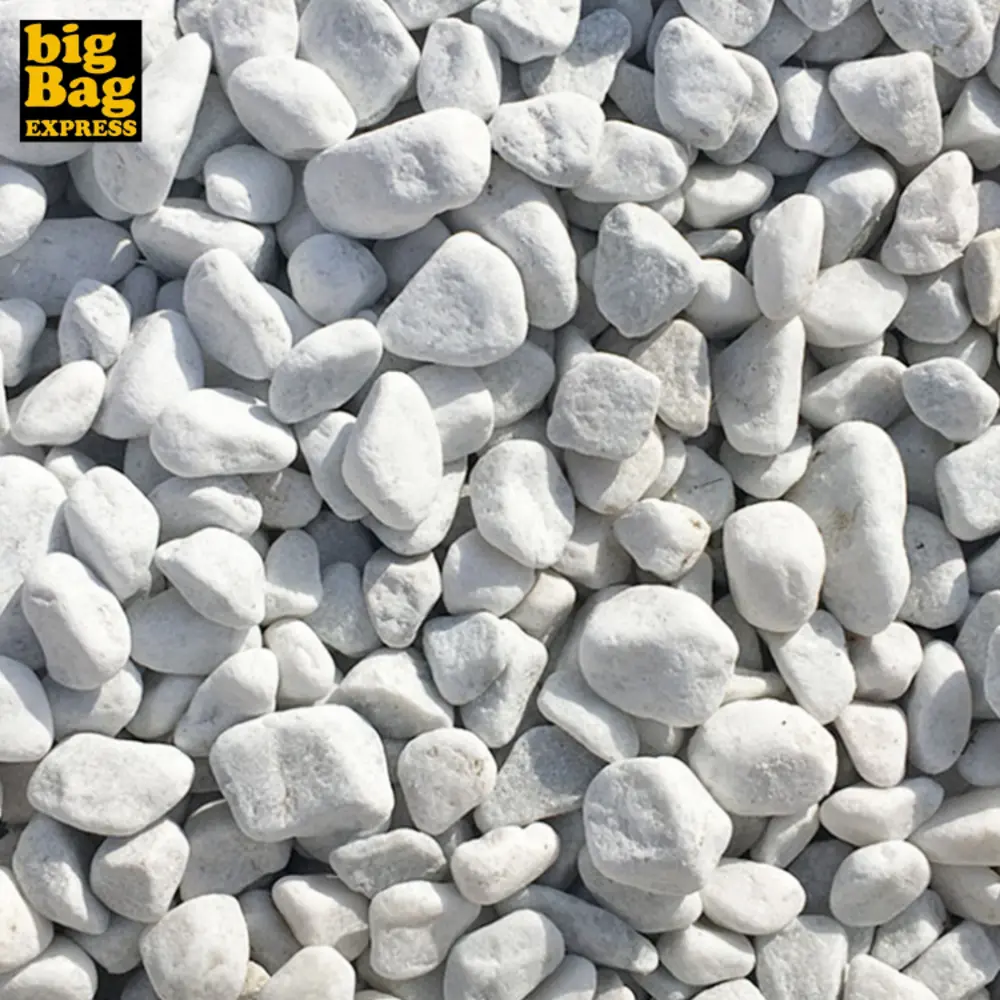 PACK 700kg Galet de Marbre Blanc de Carrare ø 15/25 mm (28 Sacs X 25kg) - Livraison COURANT avec 5 Chemises de Classement