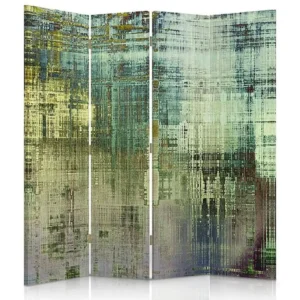 Paravent résumé imaginaire vert 4 volets - 145 x 150 cm - 2 faces R° V°