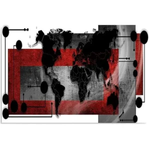 Pochette de classement Tableau la composition d'une carte du monde 1 - 100 x 70 cm