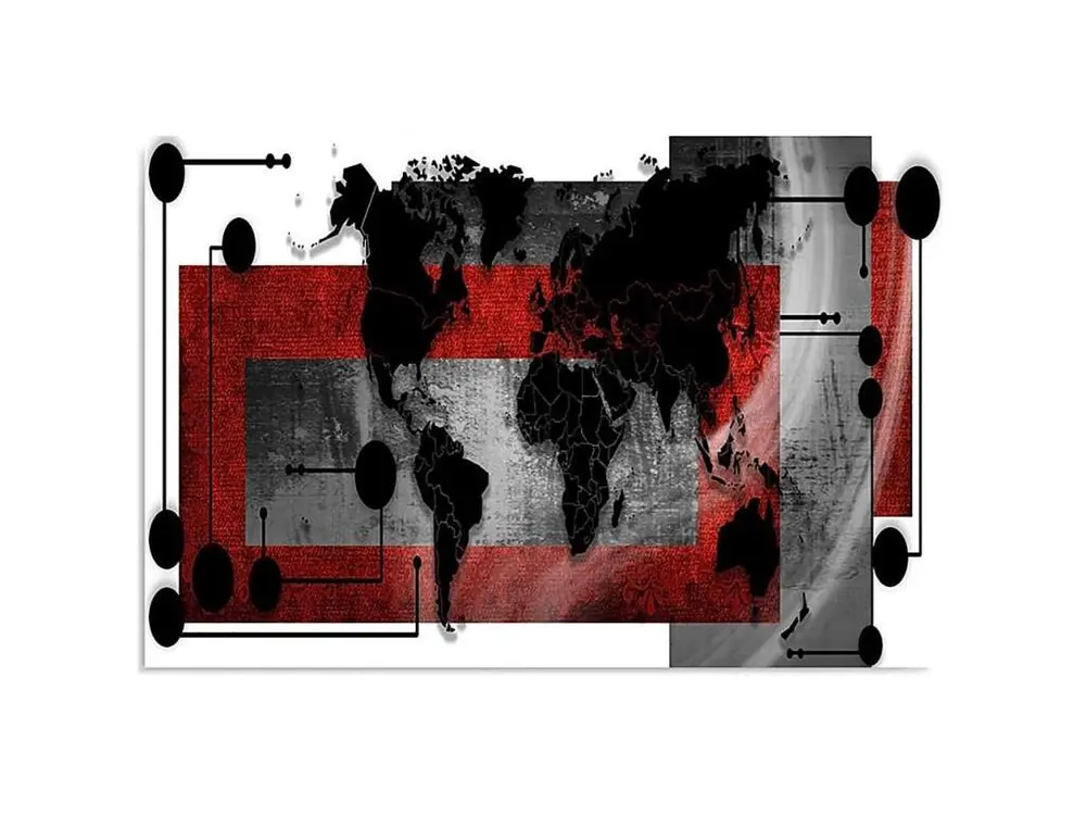 Pochette de classement Tableau la composition d'une carte du monde 1 - 100 x 70 cm