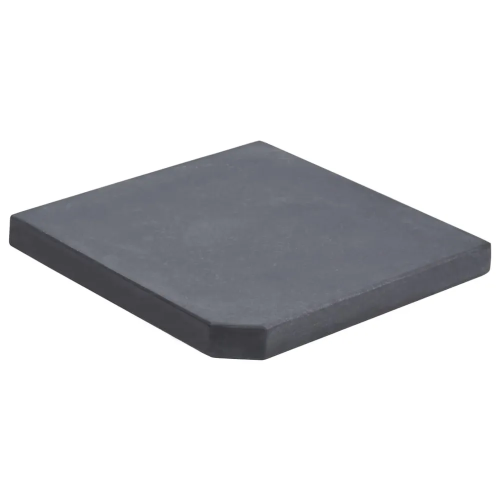 Porte-chèques Plaque de poids de parasol Noir Granite Carré 25 kg