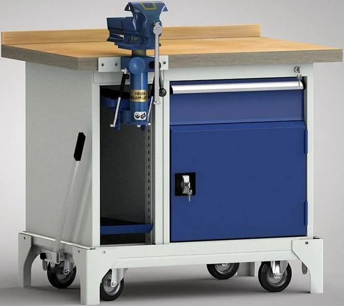 Professionnel - Etabli standard mobile KLW - 1000 x 700 x 866 mm L x l x H WS795N-1000M40-E7038 obtenir à bas prix
