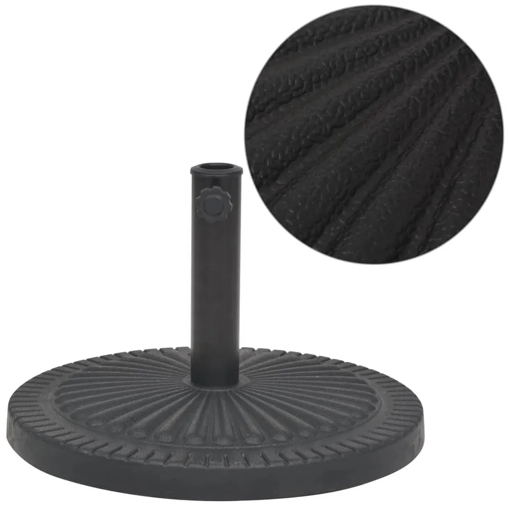 Socle de parasol Résine Rond Noir 29 kg pour la Gestion des Dépenses