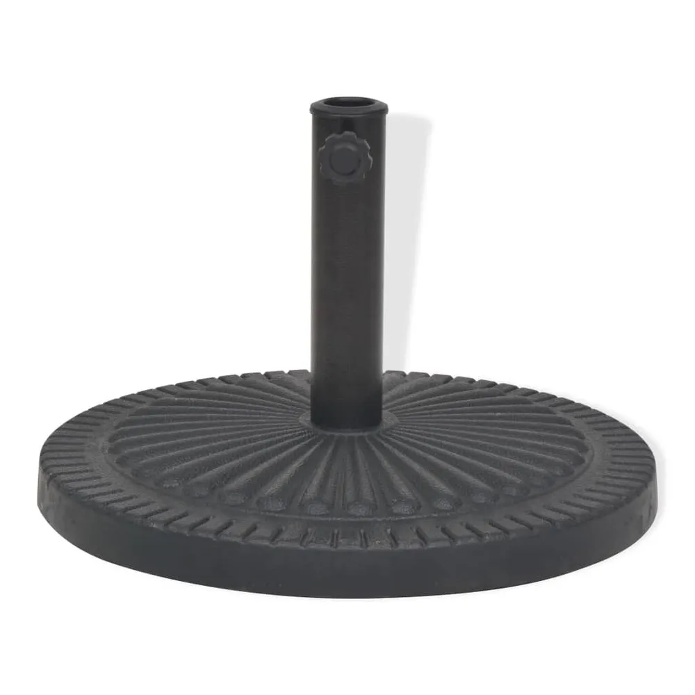 Socle de parasol Résine Rond Noir 29 kg pour la Gestion des Dépenses
