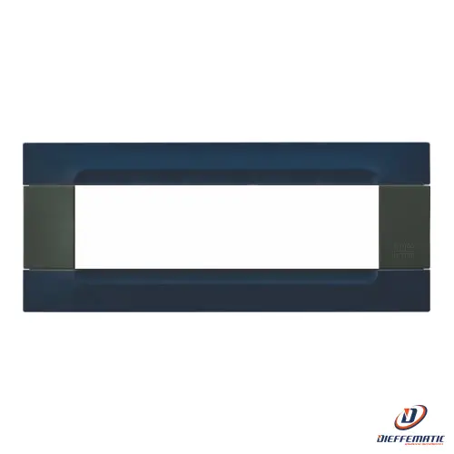 Urmet Placca 7 Moduli Kàdra Serie Antracite Tecnopolimero Blu Sidney 10807.15 en Polypropylène Renforcé
