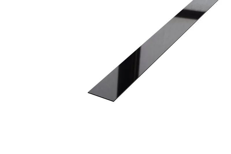 Bandes décoratives I Noir poli - 28 cm x 270 cm x ep. 0,65