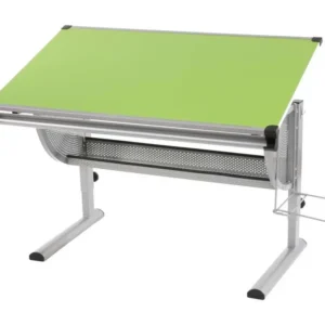 Bureau enfant Oxford, plateau inclinable, hauteur r?glable, vert