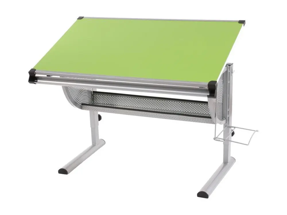 Bureau enfant Oxford, plateau inclinable, hauteur r?glable, vert