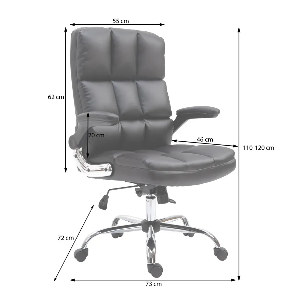Chaise de bureau pivotante réglable en hauteur en tissu marron net forme ergonomique 04_0001877