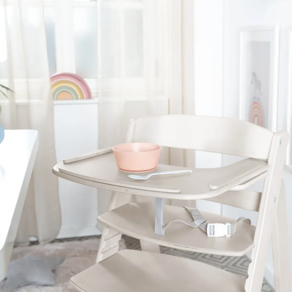 Essbrett für 'Sit Up Flex' - Kompatibel mit Gurtsystem & Auflagen - Stone washed