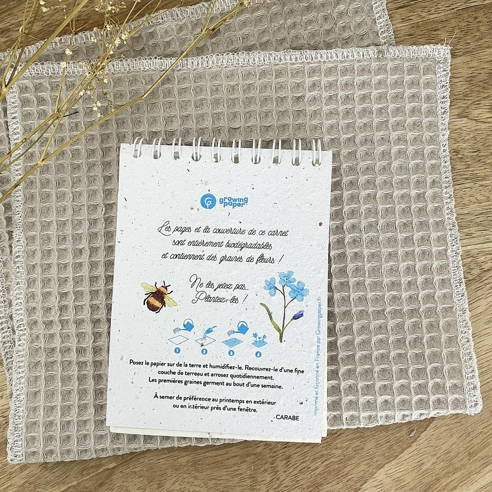 Mon carnet ensemencé à planter - abeille
