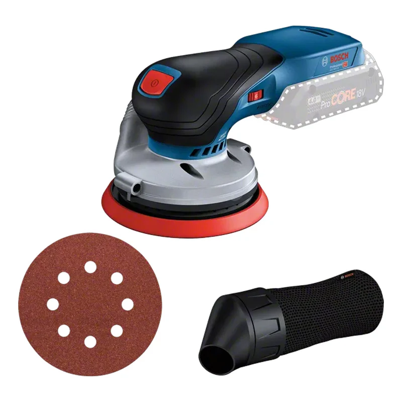Ponceuse excentrique sans-fil BOSCH GEX 18V-125 - 0 601 372 201 Professionnel (vendu sans batterie) en carton avec accesso...