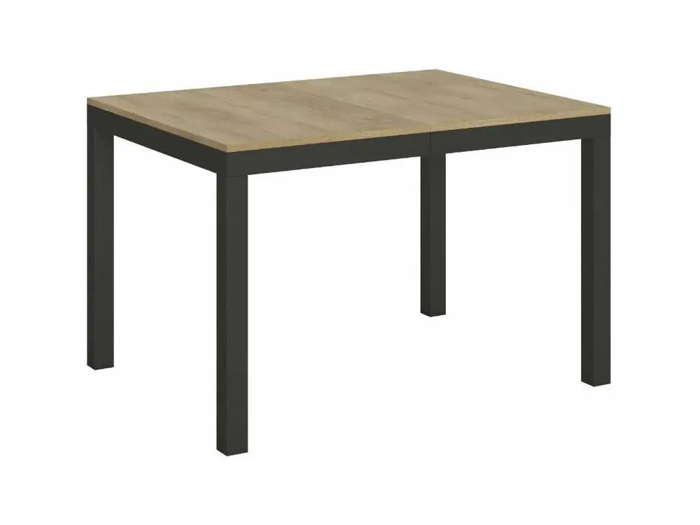 Table à manger extensible Karry evolution-Couleur Naturel-Support 4 pieds-Largeur extensible 120 à 380cm
