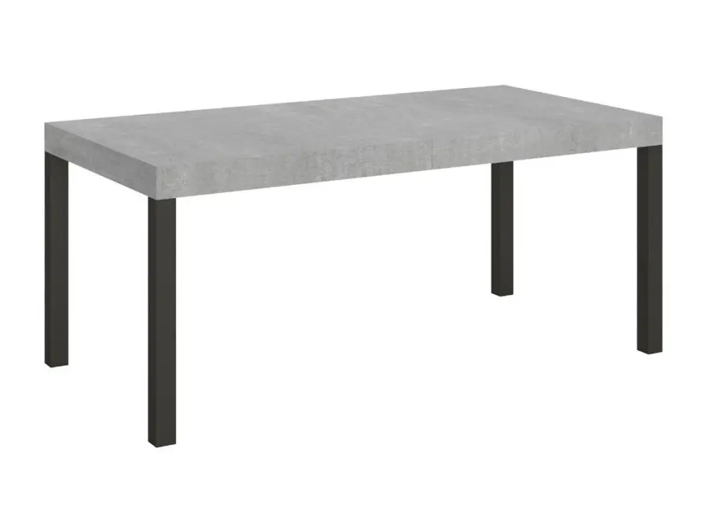Table à manger extensible Karry-Couleur Marron-Support 4 pieds-Largeur extensible 180 à 284cm