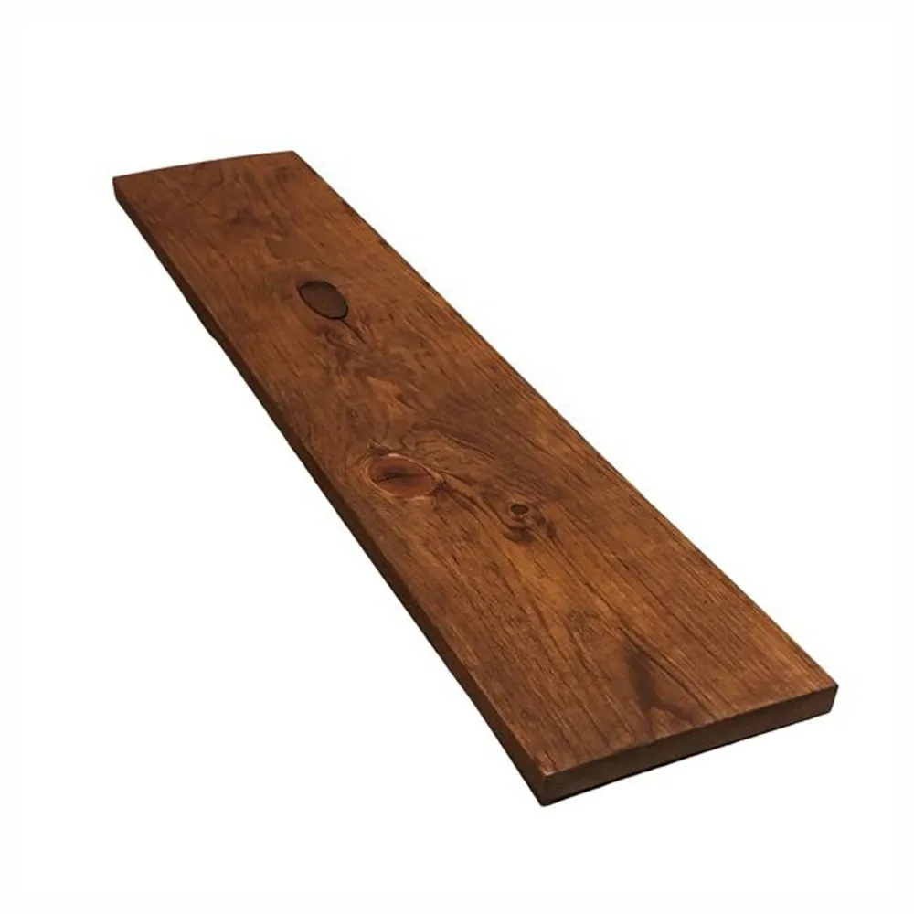 Tablette rustique en bois massif de couleur brun whisky, 24'' x 6'' x 1''