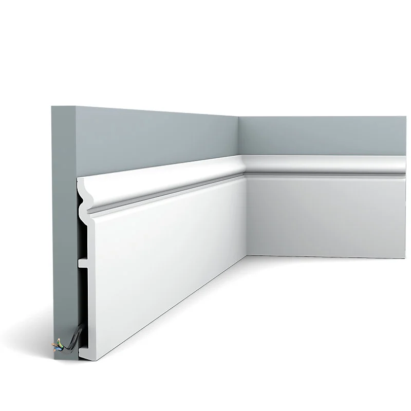 Carton total de 18 mètres linéaires surplinthes résistante à l'eau SX206 - L 200 x H 18 x l 1,8 cm - ORAC DECOR