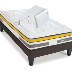 Ensemble Matelas Aubertin Ressorts ensachés Accueil mémoire + sommier + accessoires - 80 x200 cm