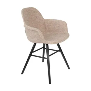 ALBERT KUIP SOFT - Fauteuil design tissu crème