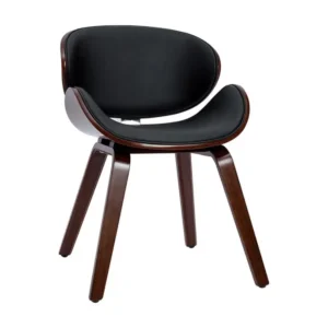 Canapé design Chaise design noir et bois obscur noyer WALNUT