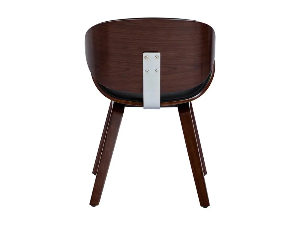 Canapé design Chaise design noir et bois obscur noyer WALNUT