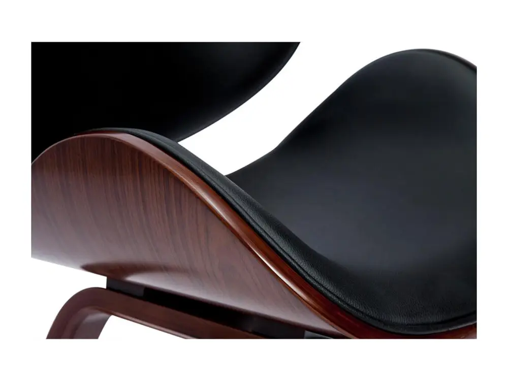 Canapé design Chaise design noir et bois obscur noyer WALNUT