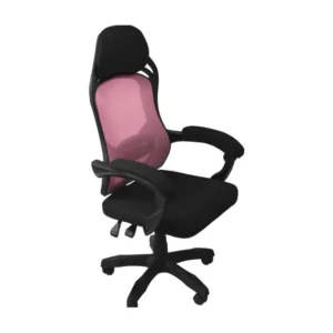 Canapé design OSCAR - Fauteuil design pivotant - 115-125x64x61 - Noir et Rose