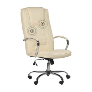 Chaise de bureau avec fonction de massage et chauffante naturel GRANDEUR