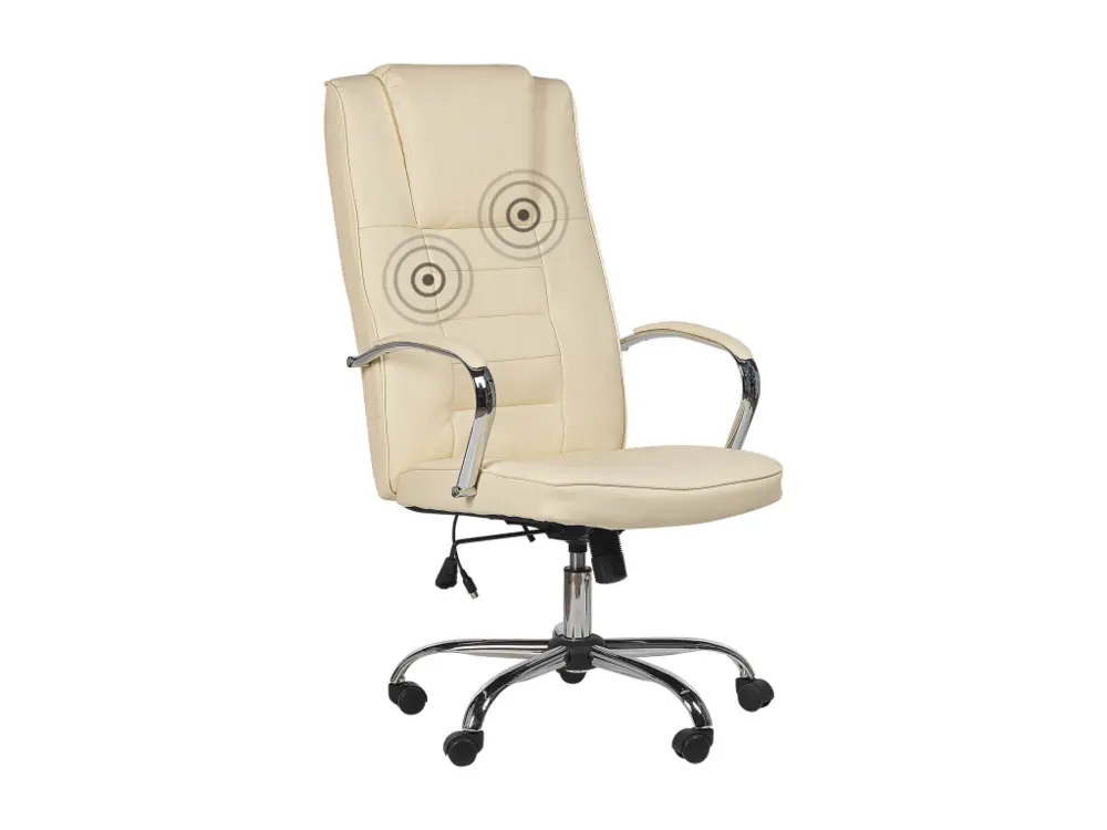 Chaise de bureau avec fonction de massage et chauffante naturel GRANDEUR