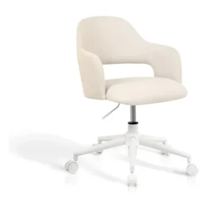 Chaise de bureau H71-81cm x L58cm x P60cm - naturel - Mia
