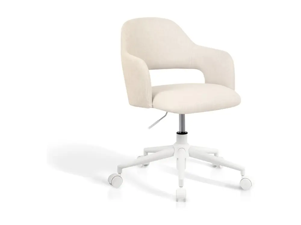 Chaise de bureau H71-81cm x L58cm x P60cm - naturel - Mia