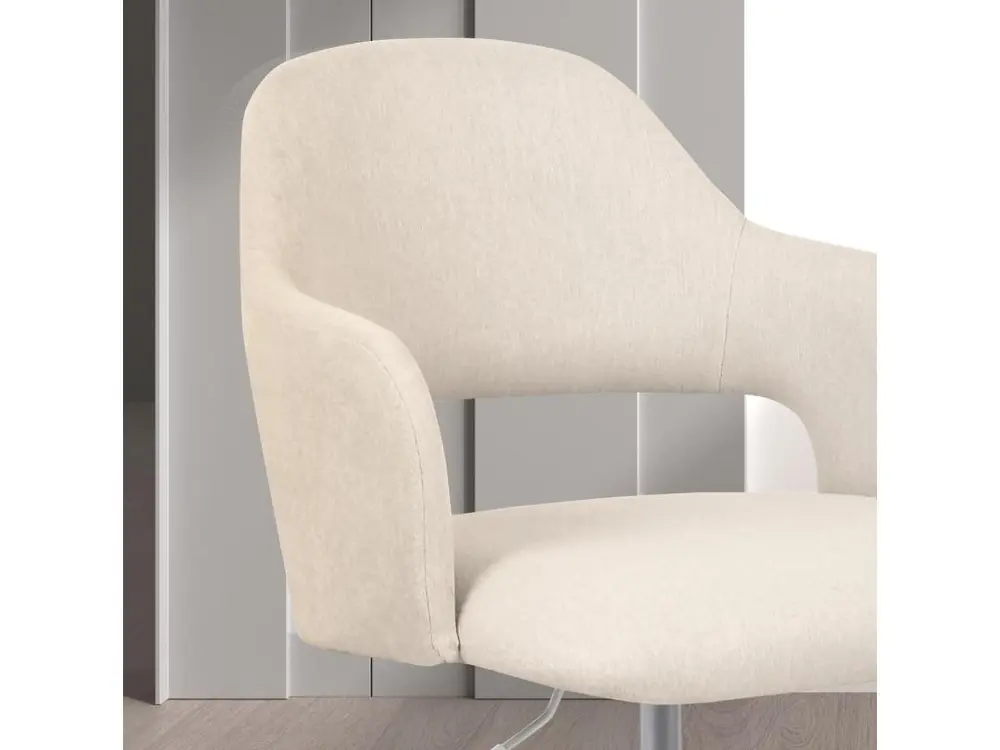 Chaise de bureau H71-81cm x L58cm x P60cm - naturel - Mia