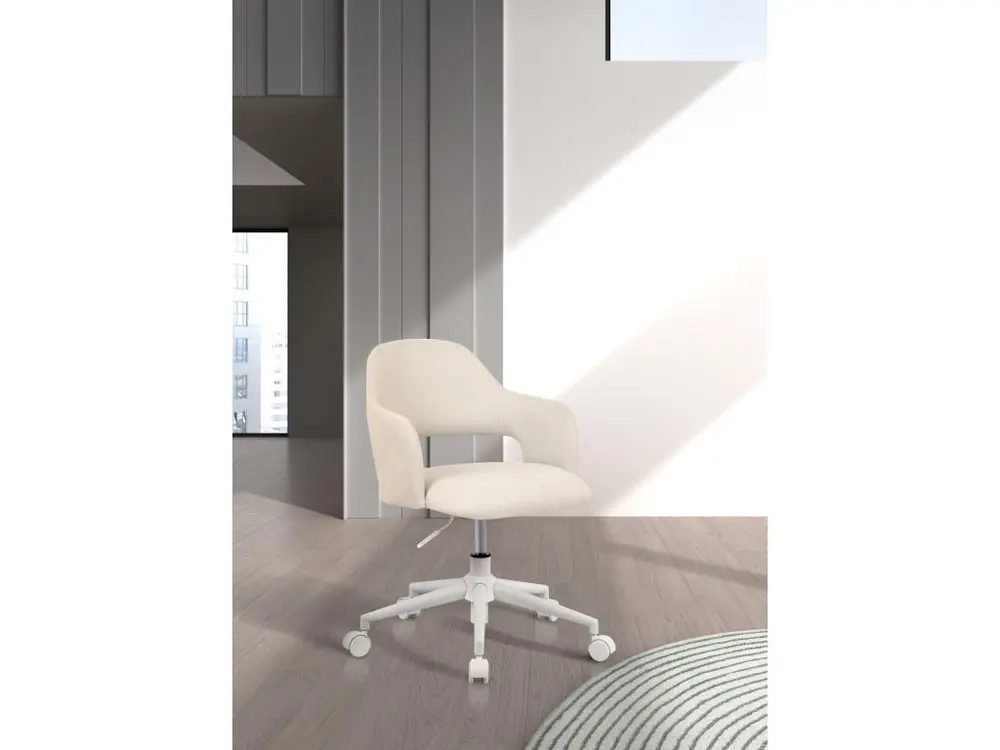 Chaise de bureau H71-81cm x L58cm x P60cm - naturel - Mia