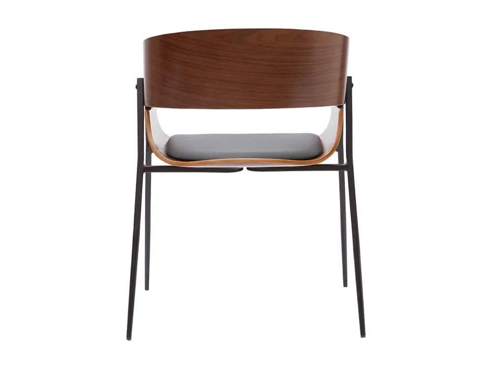 Chaise design bois ténébreux et métal noir WESS