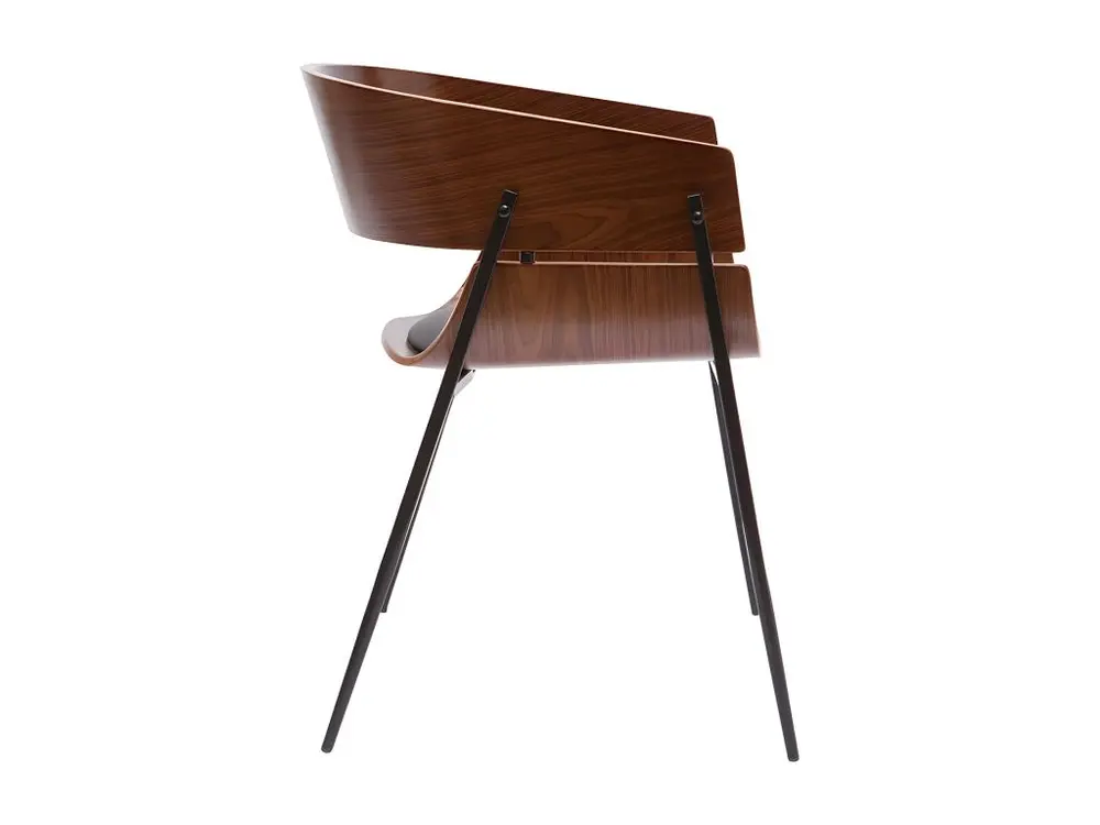Chaise design bois ténébreux et métal noir WESS
