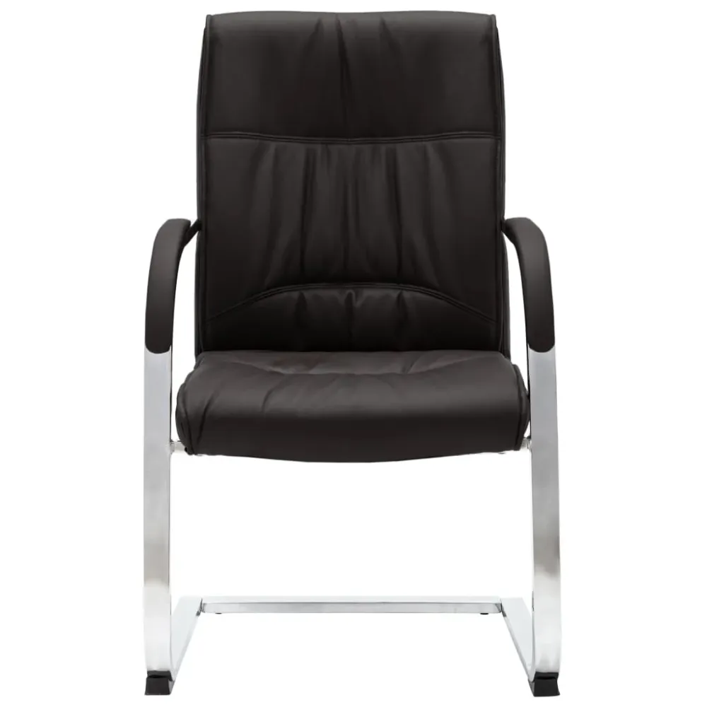Chaise ergonomique Chaise fauteuil siège de bureau informatique étude cantilever similicuir noir 02_0023996