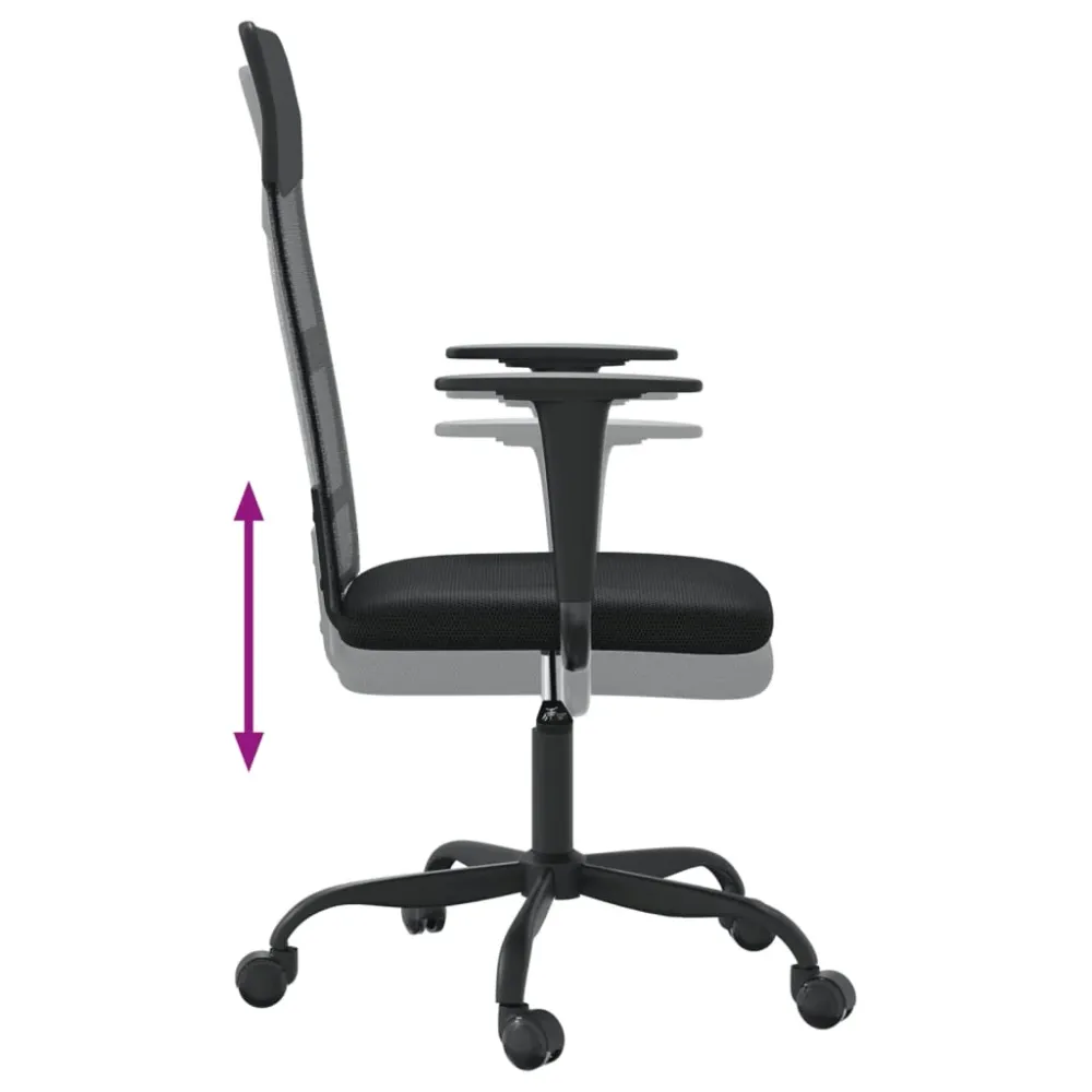 Chaise fauteuil siège de bureau informatique étude réglable en hauteur noir 02_0024071 Hauteur de siège réglable