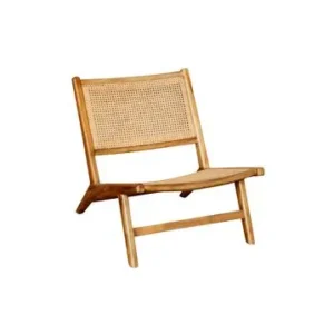 Fauteuil Husson avec assise et dossier en cannage Chehoma - 83cm avec support lombaire