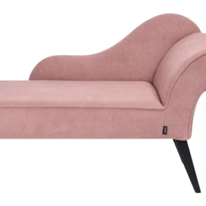 Right Hand Fabric Chaise Lounge Rose vif BIARRITZ en Tissu respirant