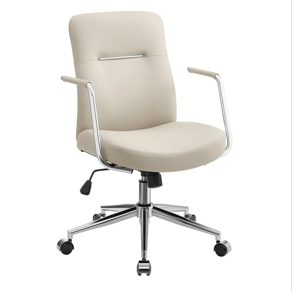 Canapé d'accueil Chaise de bureau pivotante fauteuil ergonomique surface en pu facile à nettoyer hauteur réglable dossier...