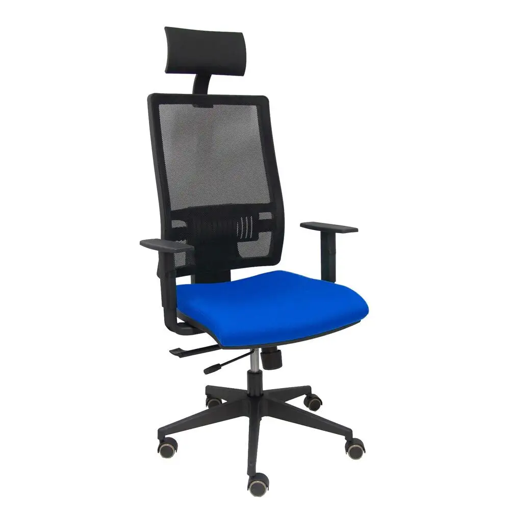 Chaise de Bureau avec Appui-tête P&C Horna Traslack bali Bleu Couleur Bleu marine