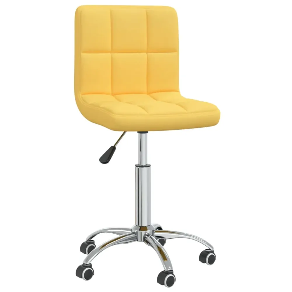 Chaise de bureau Chaise fauteuil siège pivotante de bureau informatique étude Jaune moutarde tissu jaune 02_0024140