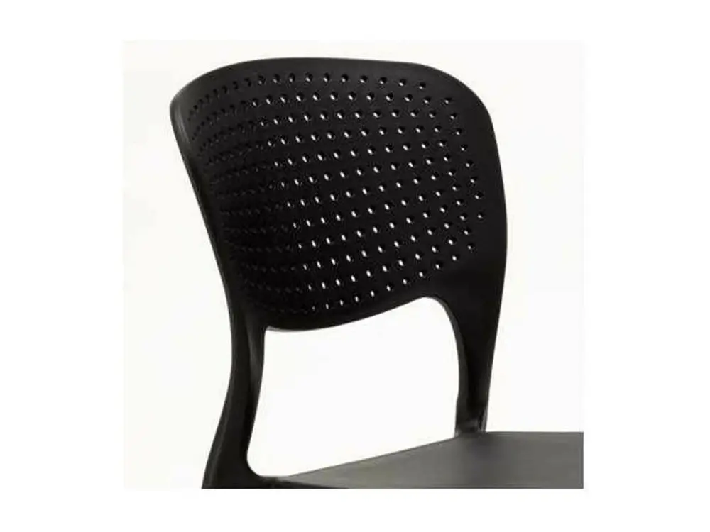 Chaise empilable novateur Pazora-Couleur Noir