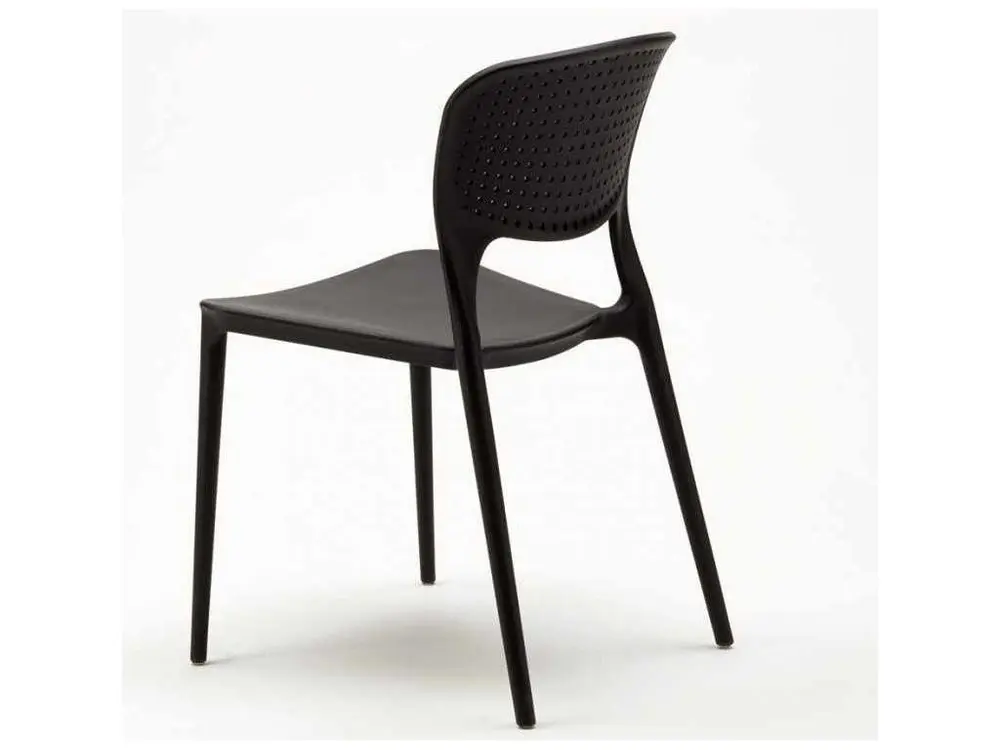 Chaise empilable novateur Pazora-Couleur Noir