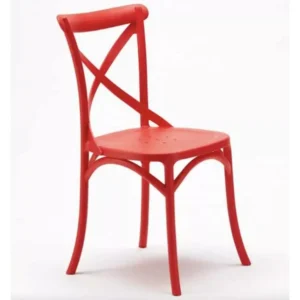 Chaise empilable Ruskia-Couleur Noir en Tissu respirant