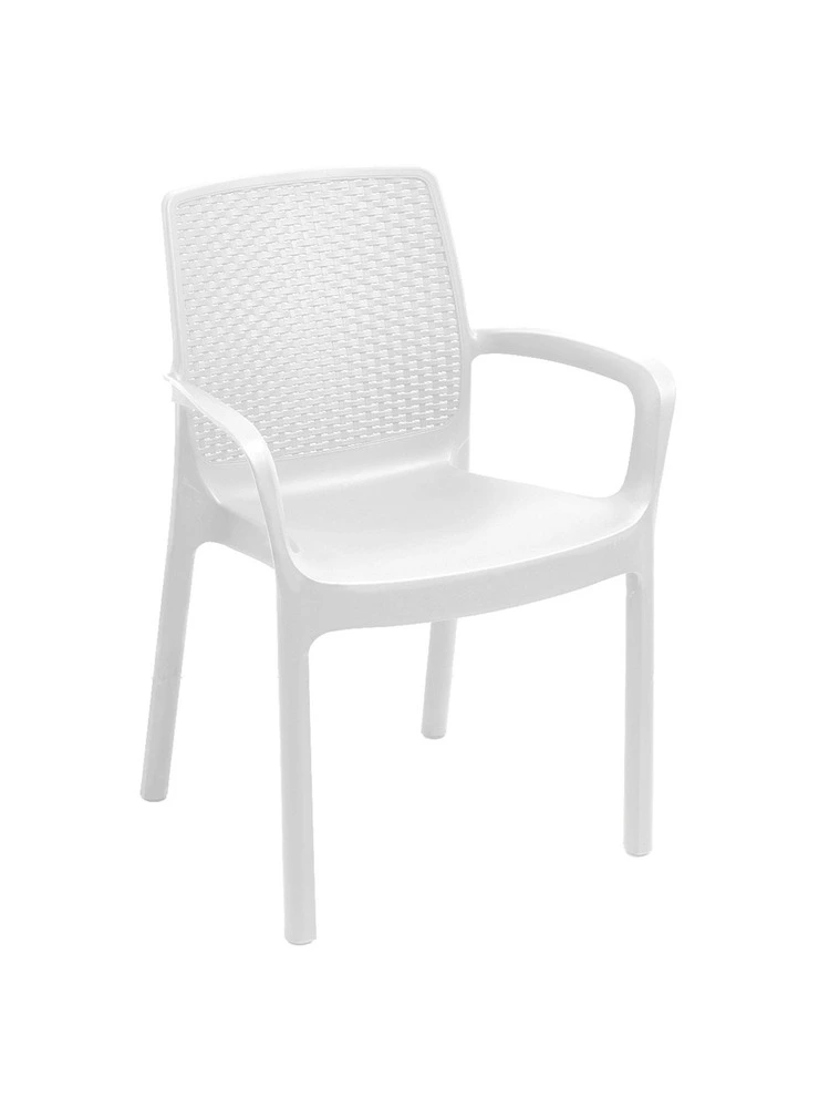 Chaise ergonomique Chaise empilable effet rotin